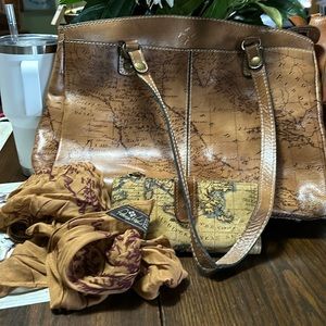 Patrica Nash European Map purse wallet and scarf